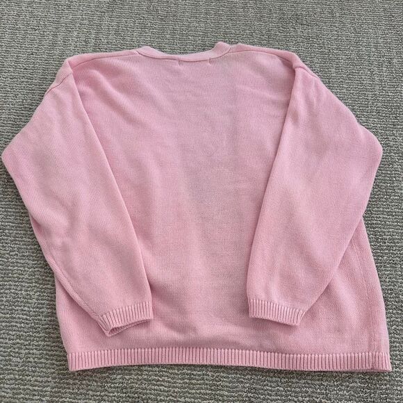Vintage pink acrylic cardigan with pockets - Picture 6 of 6